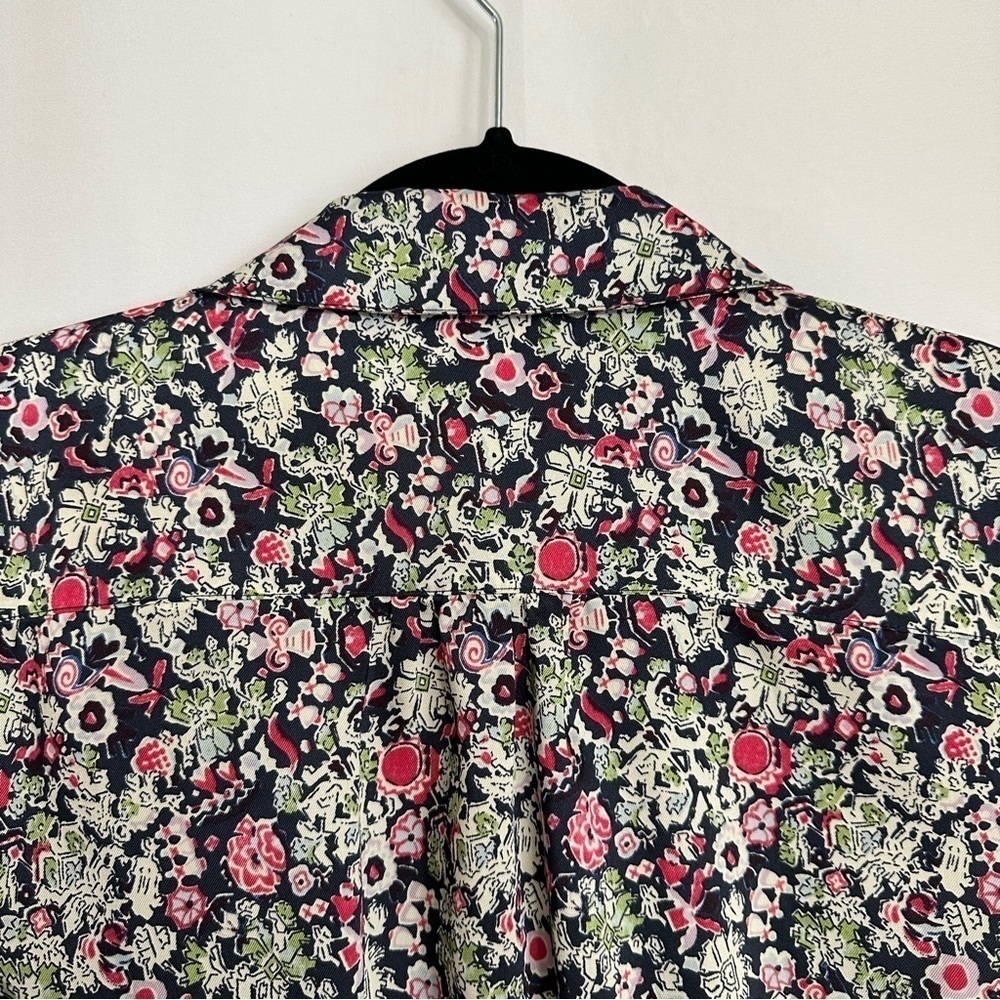 NWT Cinq A Sept Anthropologie Floral Print Layered Dress Tie Up Shacket sz 2 - Picture 14 of 16